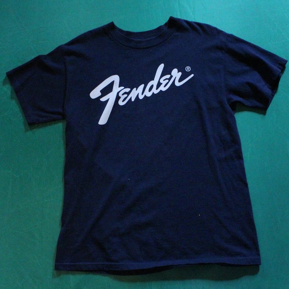 Fender Navy Blue Medium Cotton T Shirt